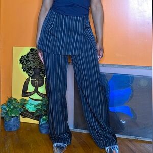 Reclaimed Vintage Skirt Pants Pinstripe Sz:6